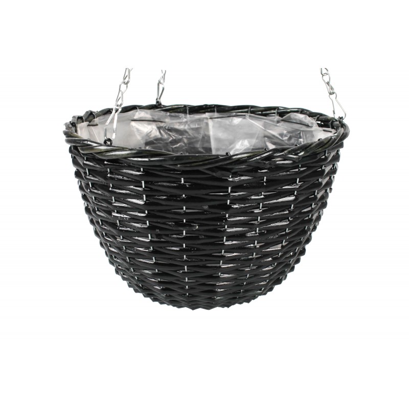 Čierny závesný kôš na kvety – Obrázok 4