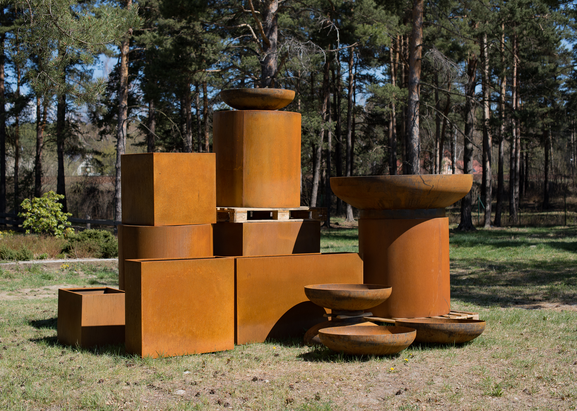 Corten kvetináč okrúhly – Obrázok 3