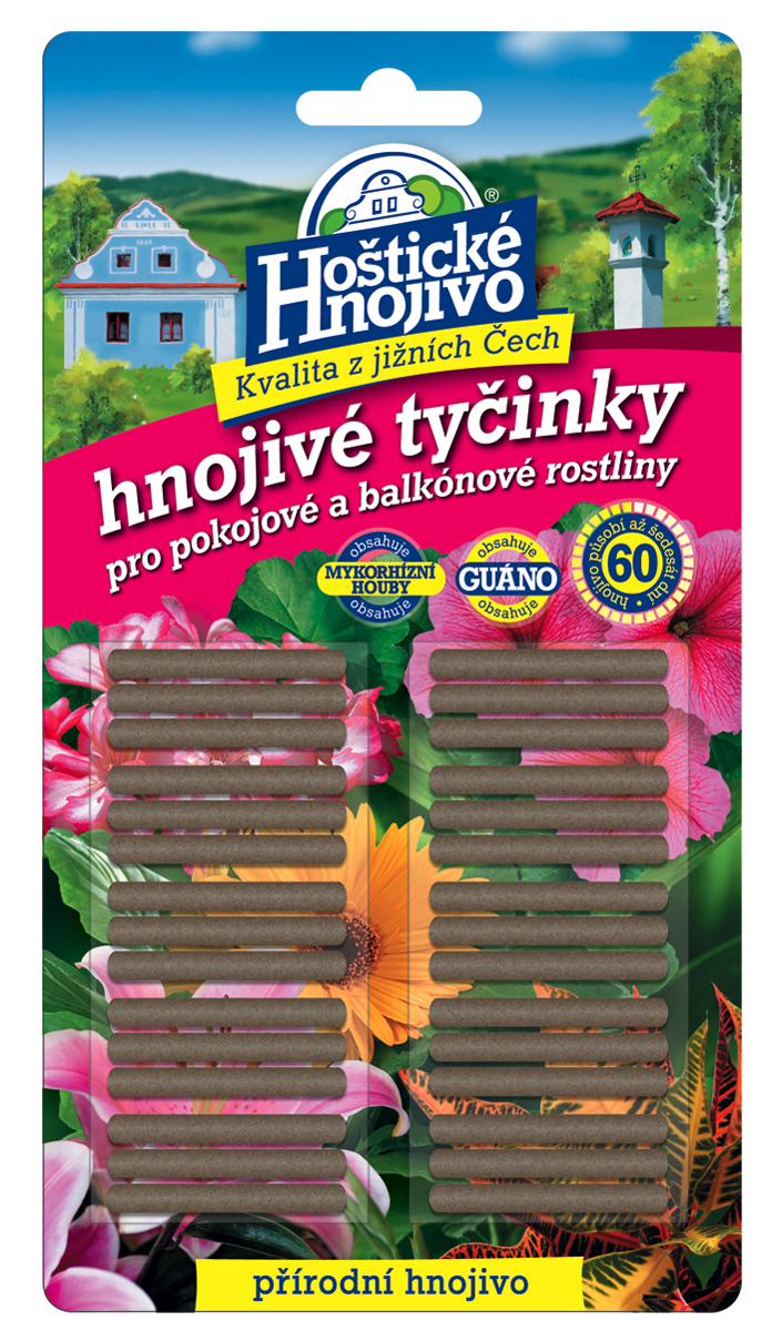 Tyčinkové hnojivo na balkónové a izbové kvety