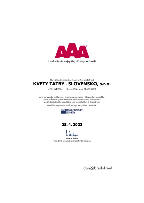 certifikat AAA