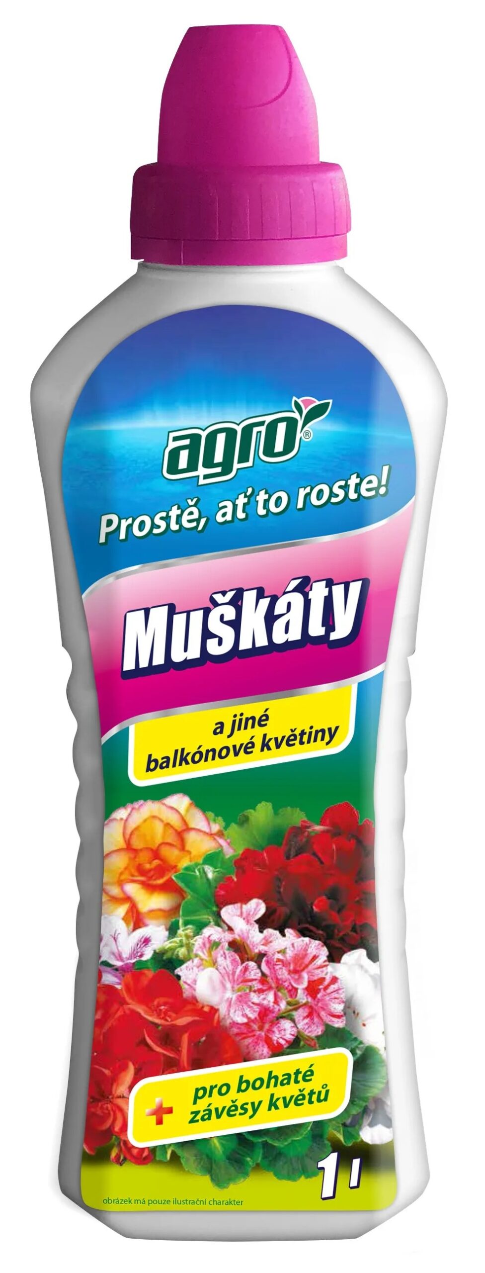 Agro kvapalné hnojivo na muškáty 1l